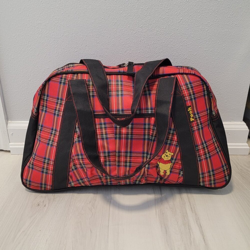 Vintage Disney Winnie the Pooh Plaid Travel Shoulder Bag - Picture 7 of 15